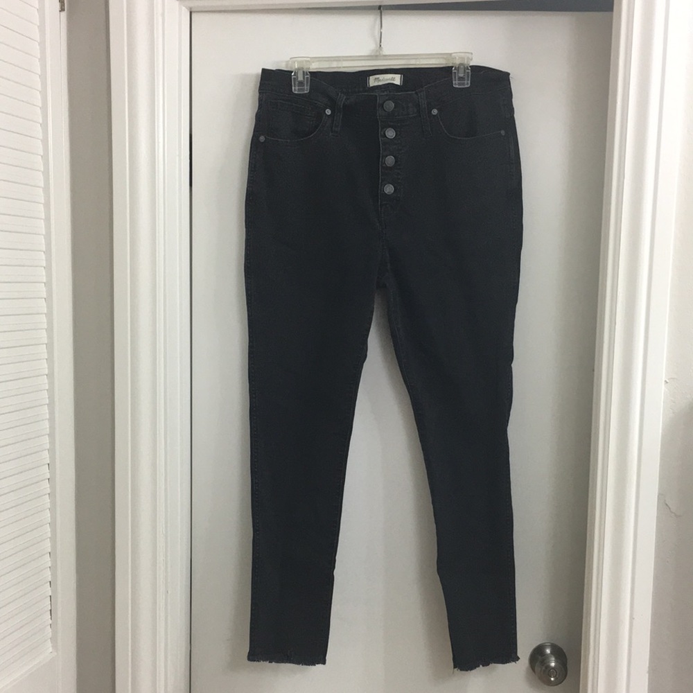 Madewell High-Rise Skinny Jeans Button-Through Edition Berkeley Black